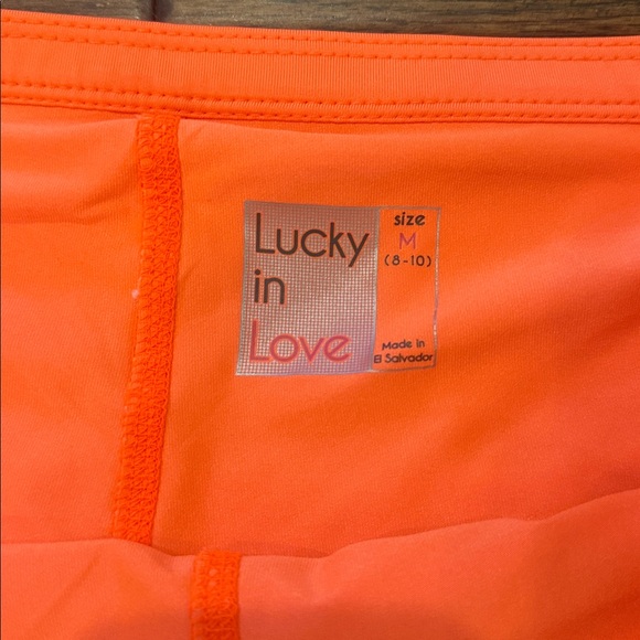 Lucky in Love Vibrant Orange tennis skirt - Picture 2 of 4